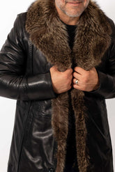 Men's Coat Eric with Wolf collar